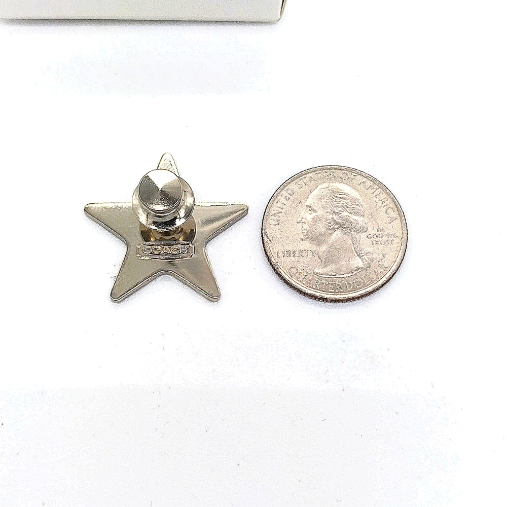 RARE COACH Sky Blue Star Pin brooch-Vintage-New in box! - Picture 4 of 5